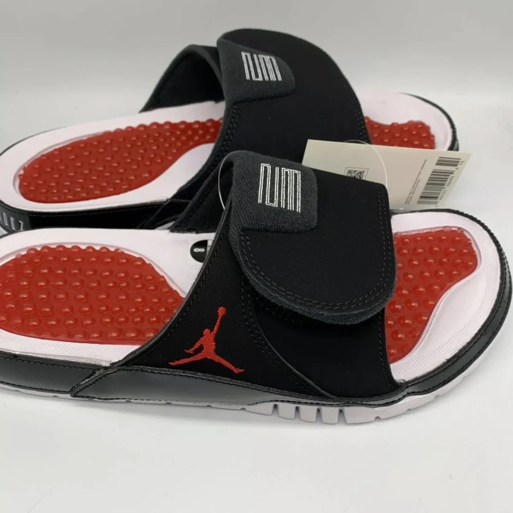 Air Jordan XI Bred Jumpman Hydro Slides Size 8-13 - Picture 4 of 6